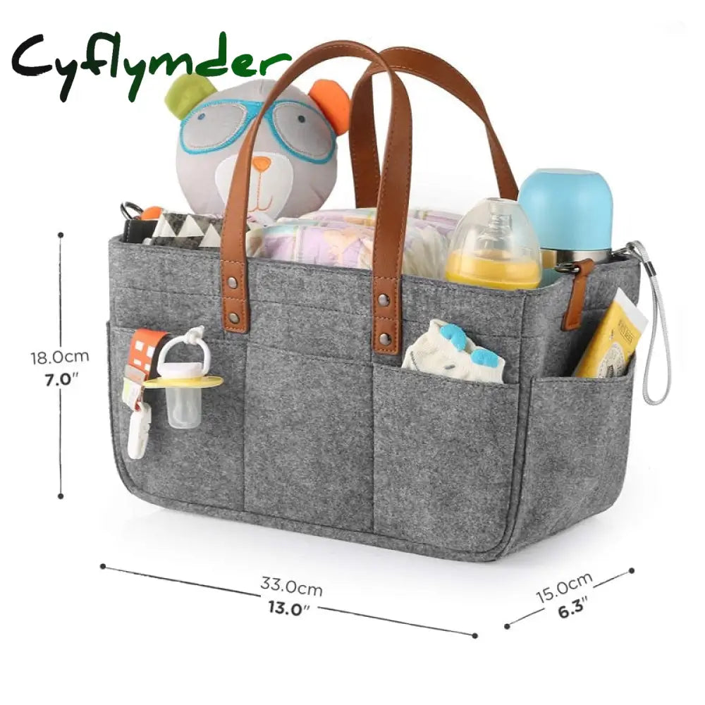 Cyflymder Baby Diaper Organizer Portable Holder Bag For Changing Table Car Newborn Caddy Nappy