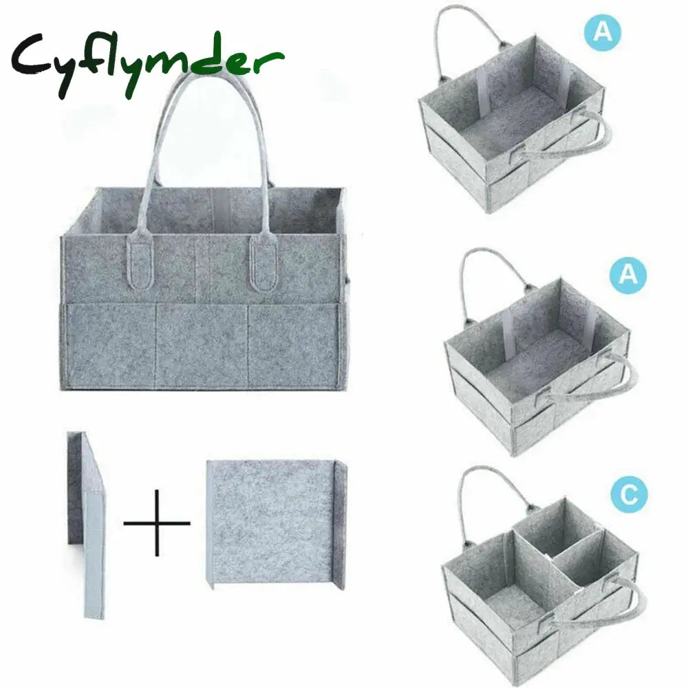 Cyflymder Baby Diaper Organizer Portable Holder Bag For Changing Table Car Newborn Caddy Nappy