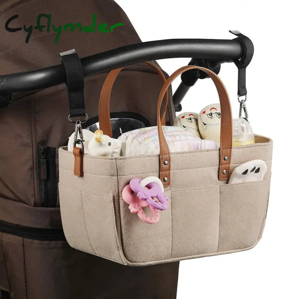 Cyflymder Baby Diaper Organizer Portable Holder Bag For Changing Table Car Newborn Caddy Nappy