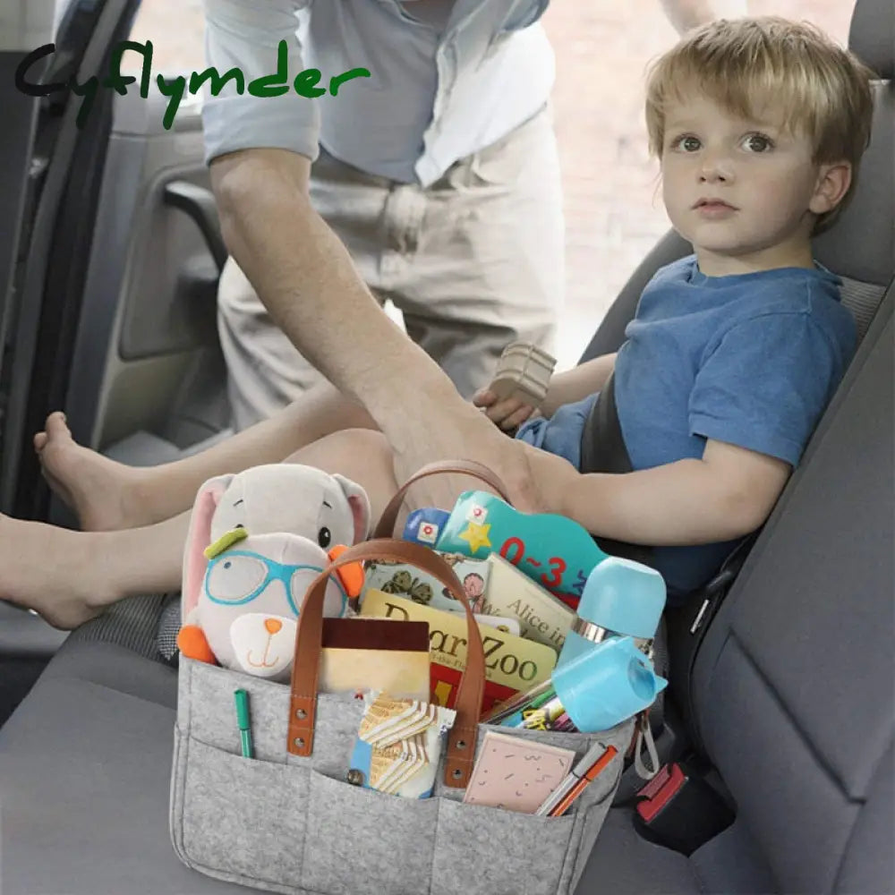 Cyflymder Baby Diaper Organizer Portable Holder Bag For Changing Table Car Newborn Caddy Nappy