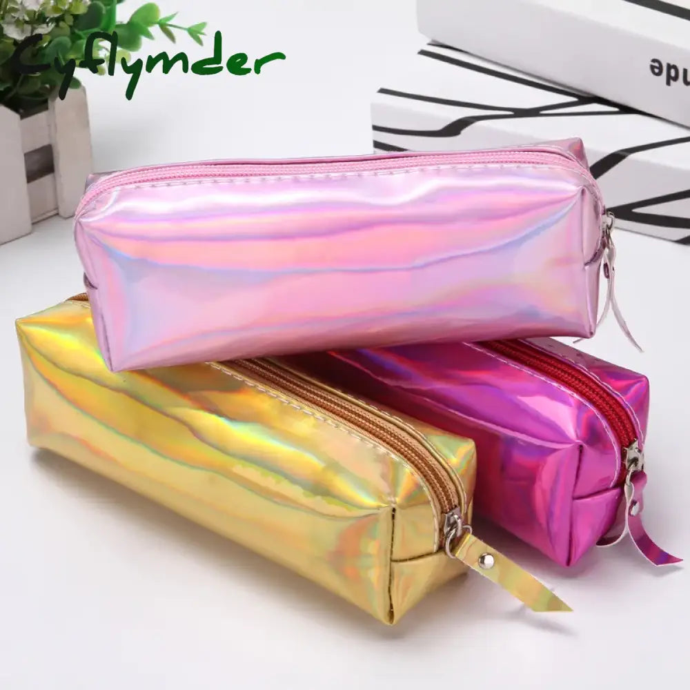 Cyflymder Back To School 1 Pcs Kawaii Pencil Case Laser Girl’s Heart Is Simple School Box