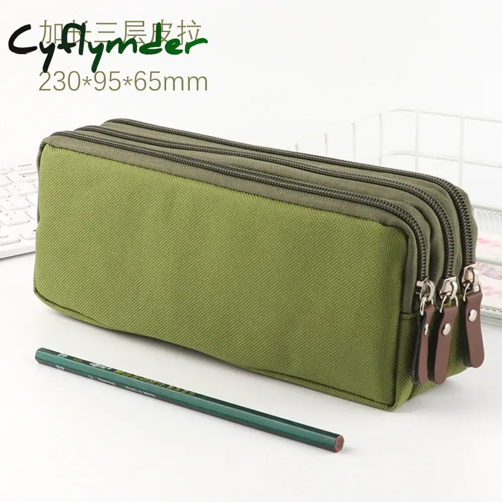 Cyflymder Back To School 3 Zippers Pencil Case School Supplies Trousse Scolaire Korean Stationery