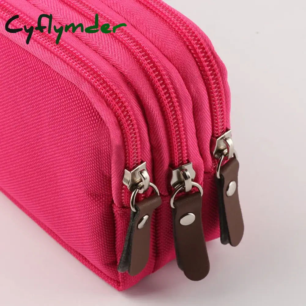 Cyflymder Back To School 3 Zippers Pencil Case School Supplies Trousse Scolaire Korean Stationery