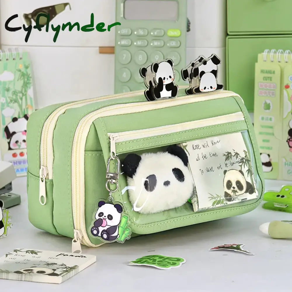 Cyflymder Back To School 9 Layers Pencil Case Trousse Pouch Transparent Piornik Large Capacity
