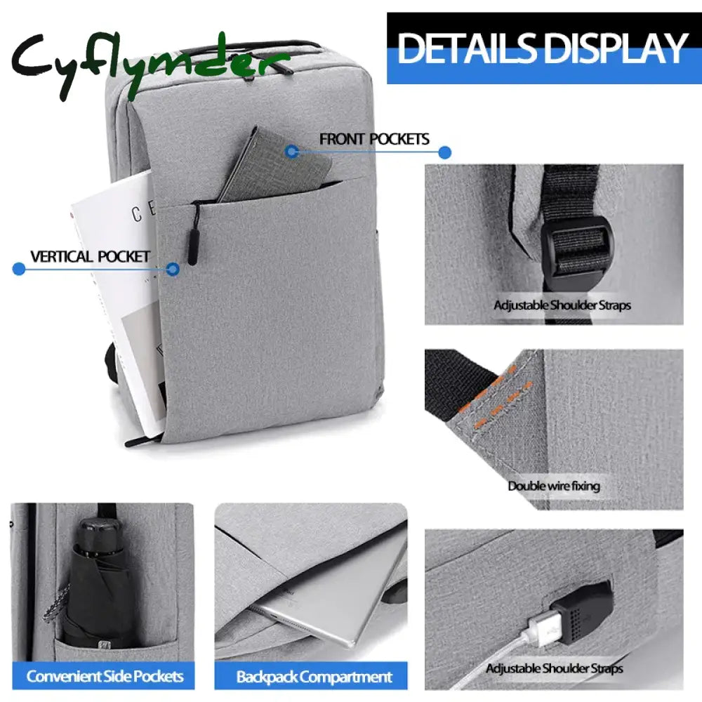 Cyflymder Back To School Business Backpack For Men Women Multifunctional Waterproof Laptop Bags