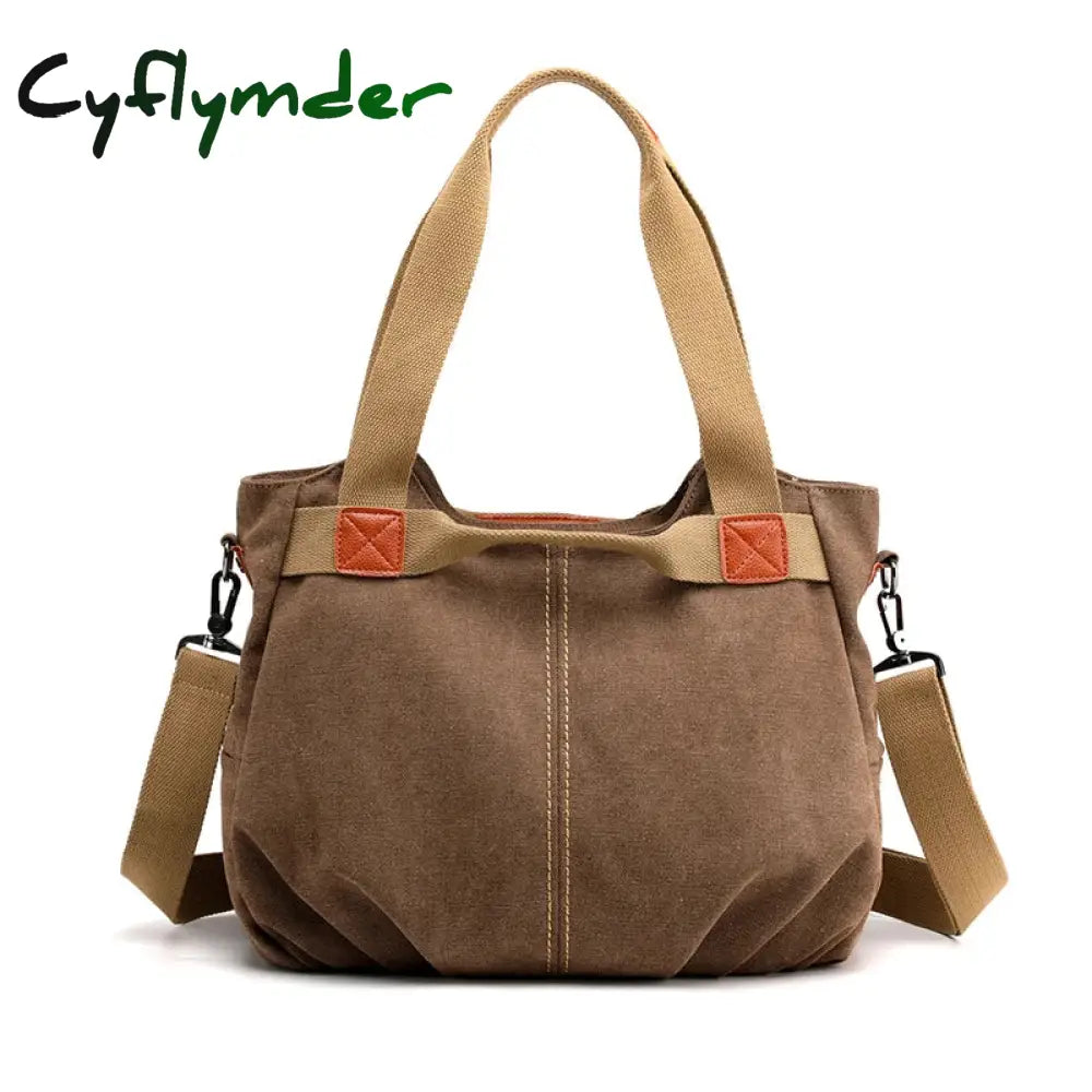 Cyflymder Back To School Canvas Hobos Bag Women Handbags Female Designer Large Capacity Leisure