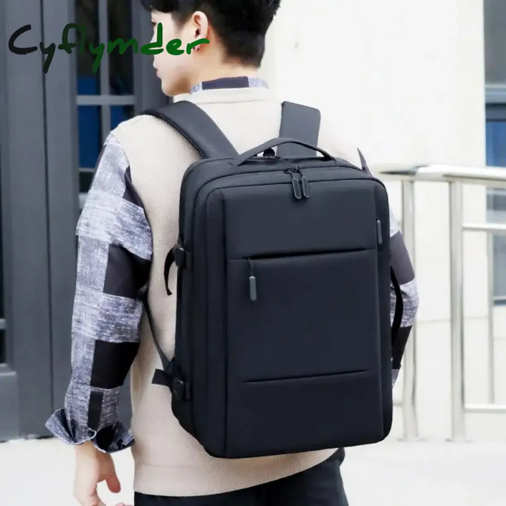 Cyflymder Back To School Classic Travel Backpack Men Business School Expandable Usb Bag Large