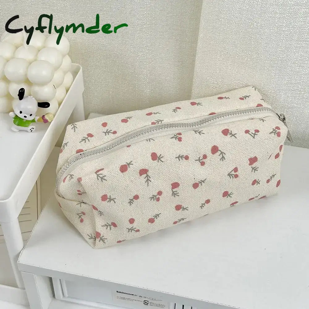 BACK TO SCHOOL Cute Multifunctional Floral Pen Bag Student Cartoon Stationery Bag Large Capacity Pencil Case Stationery Organizer School Office