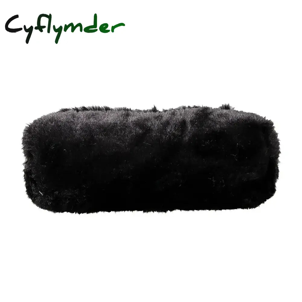 Cyflymder Back To School Cute Solid Color Plush Pencil Case For Girls Bag Stationery Pencilcase