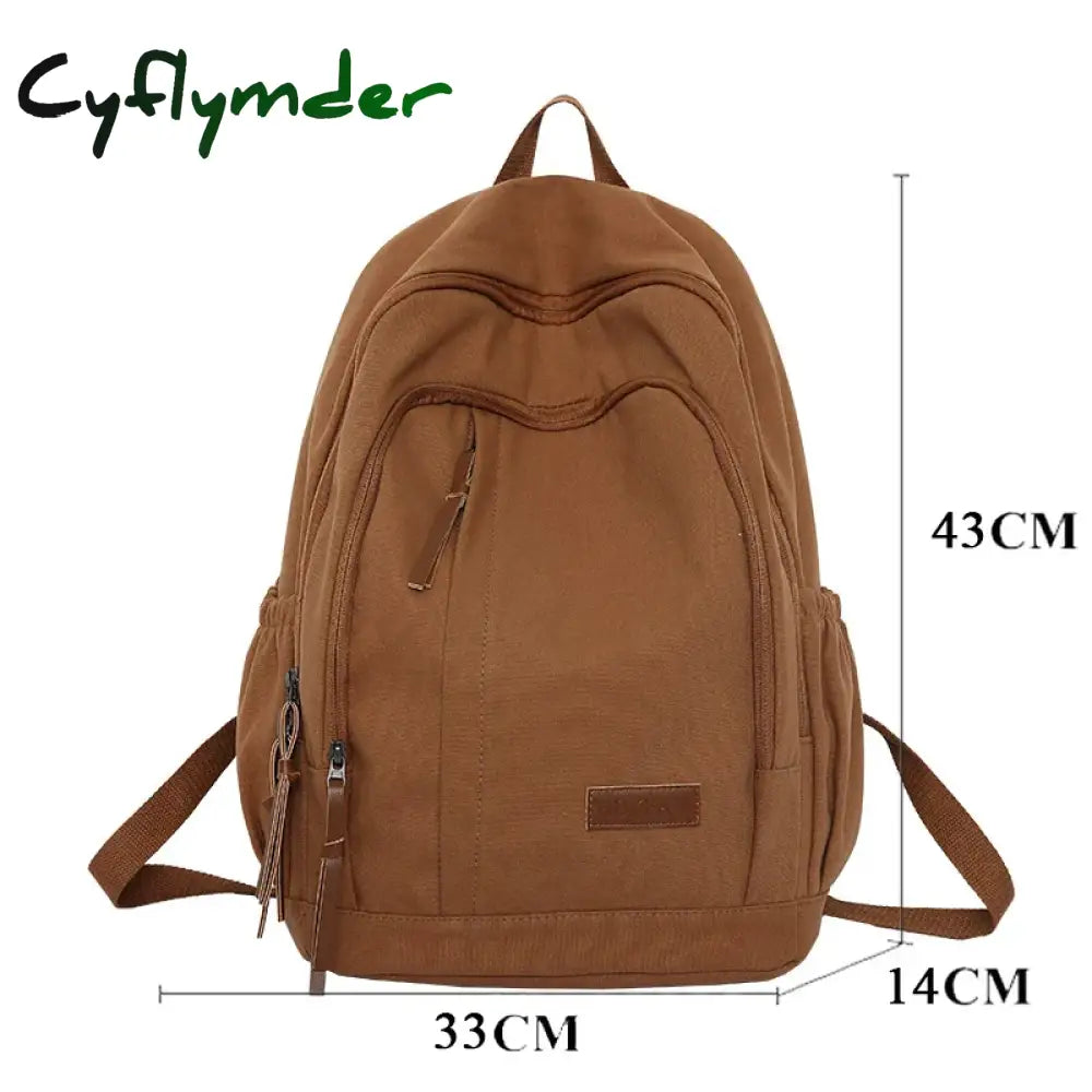Cyflymder Back To School Fashion Women Canvas Leisure Mochila Lovers Travel Bag Teen Bookbag For