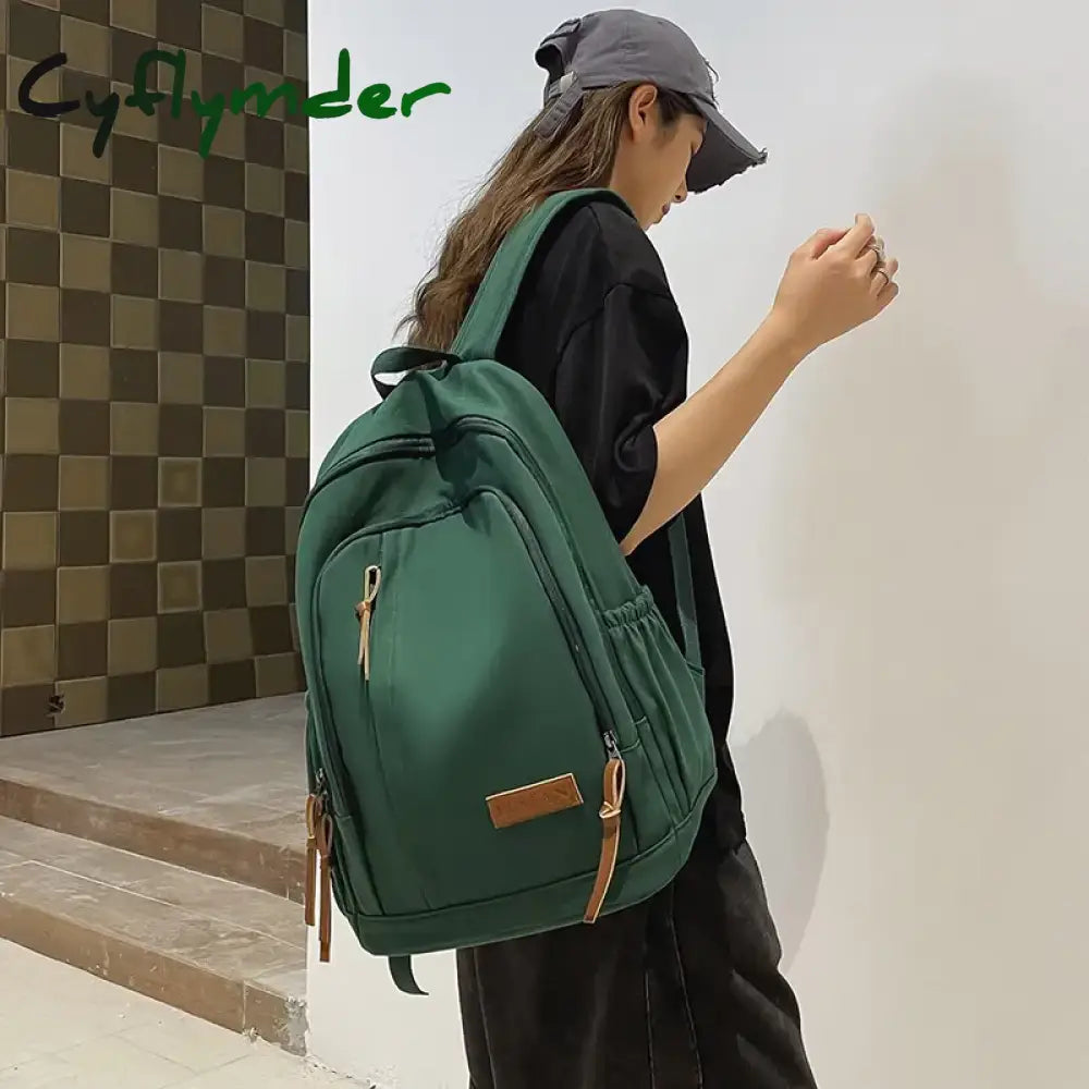 Cyflymder Back To School Fashion Women Canvas Leisure Mochila Lovers Travel Bag Teen Bookbag For