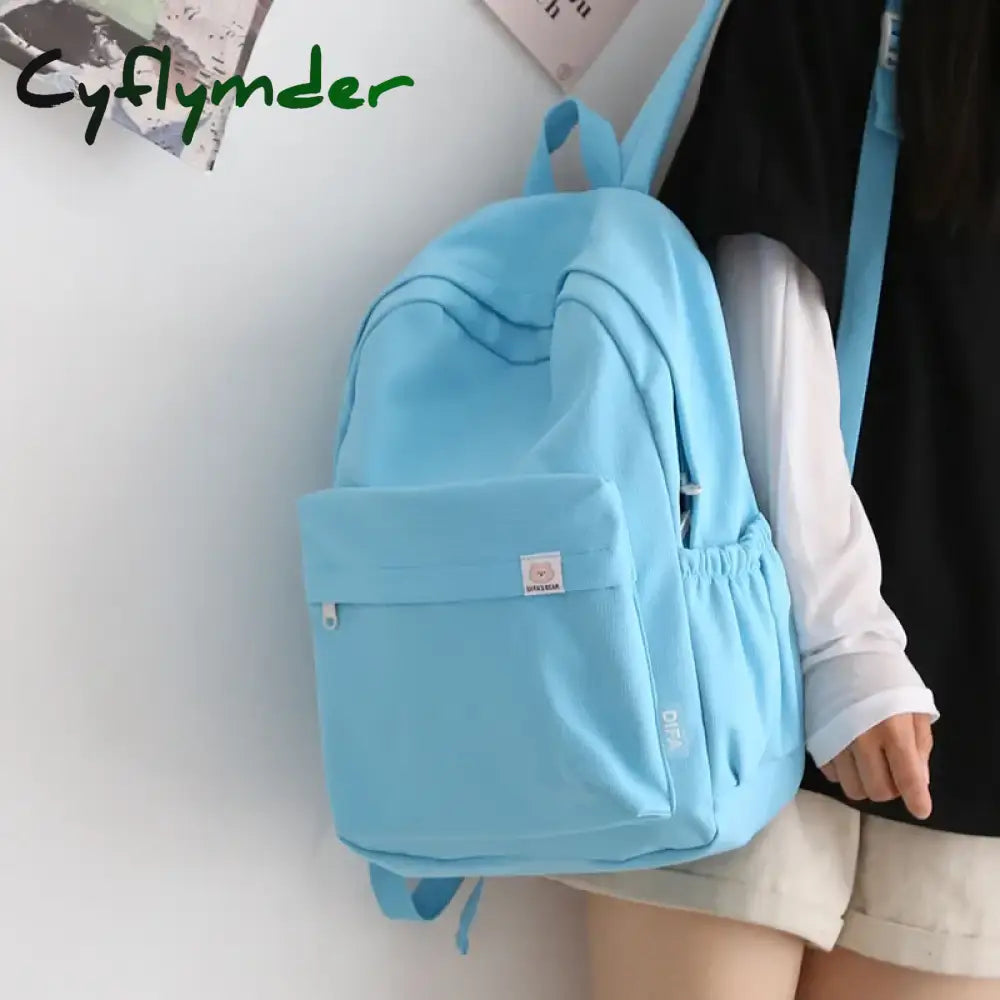 Cyflymder Back To School Female Department Plaid Backpacks For Women Waterproof School Backpack Bag