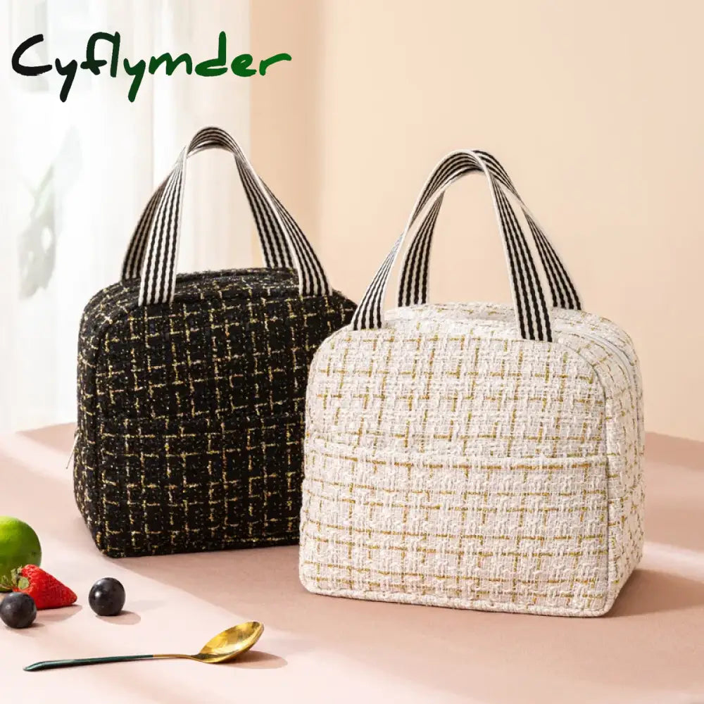 Cyflymder Back To School Ins Fashion Tote Lunchbox Thermal Bag Women Men Bento Storage Insulated