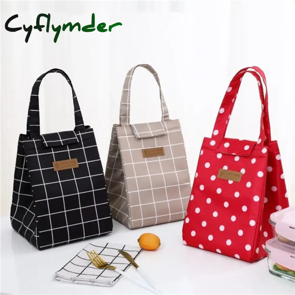 Cyflymder Back To School Insulated Thermal Cooler Bag Lunch Bag Foods Drink Storage Leakproof