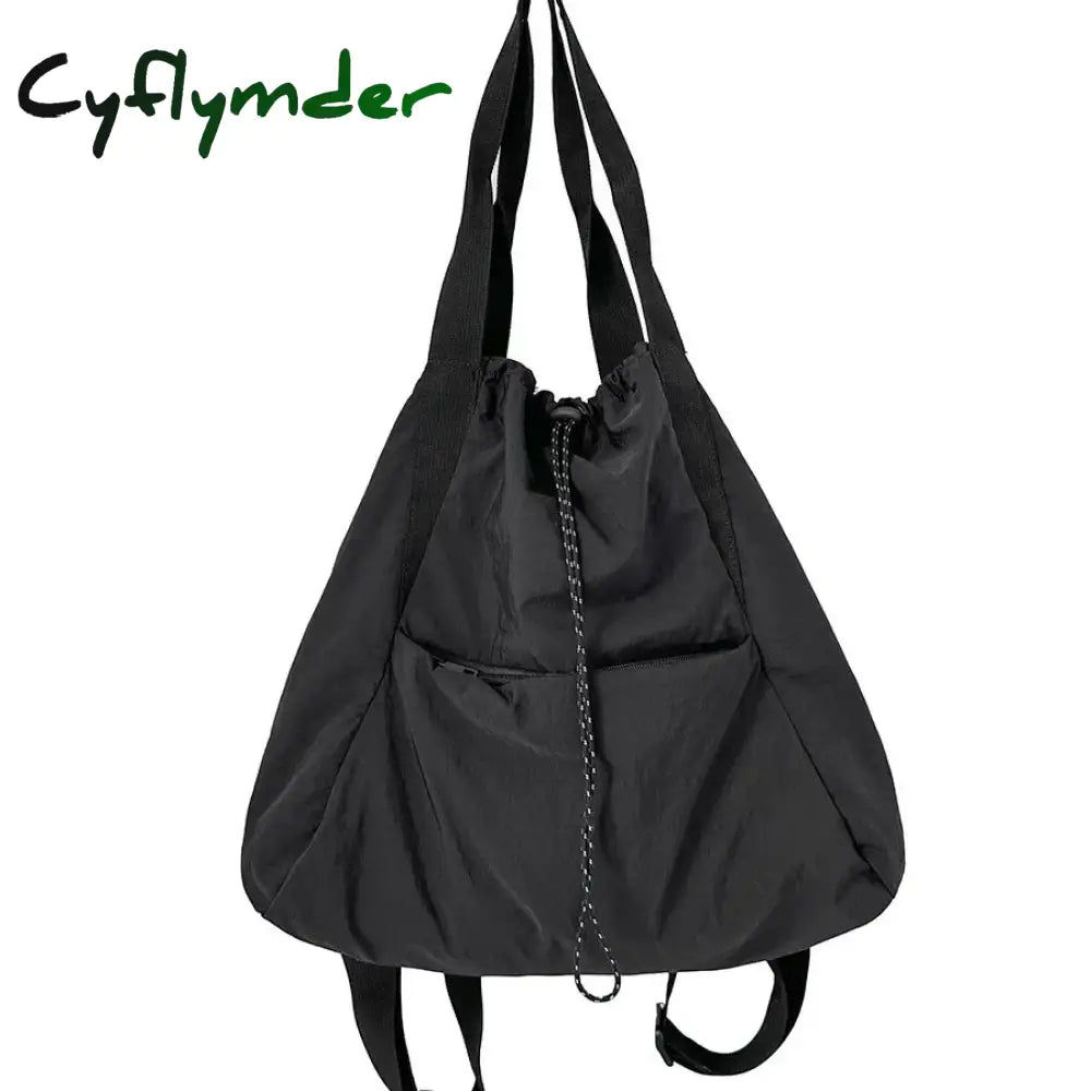 Cyflymder Back To School Korean Drawstring Backpacks Shoulder Bag Large Capacity Nylon School Women