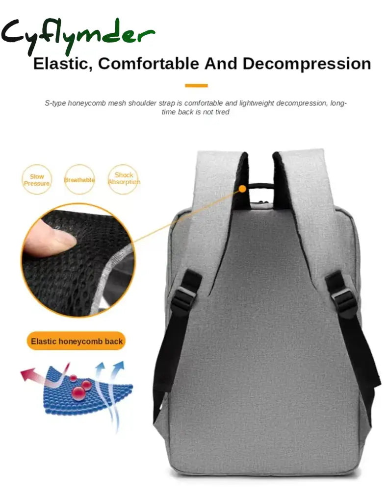 Cyflymder Back To School Laptop Backpack Travel Multifunctional Large Capacity Male Usb Charging
