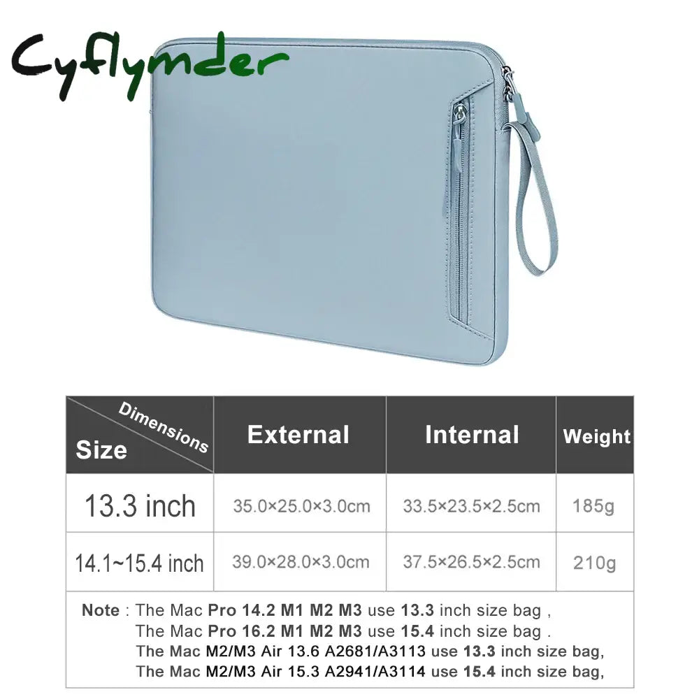 Cyflymder Back To School Laptop Bag 13 14 15 16 Inch For Macbook Air Pro M1 M2 M3 Sleeve Cover