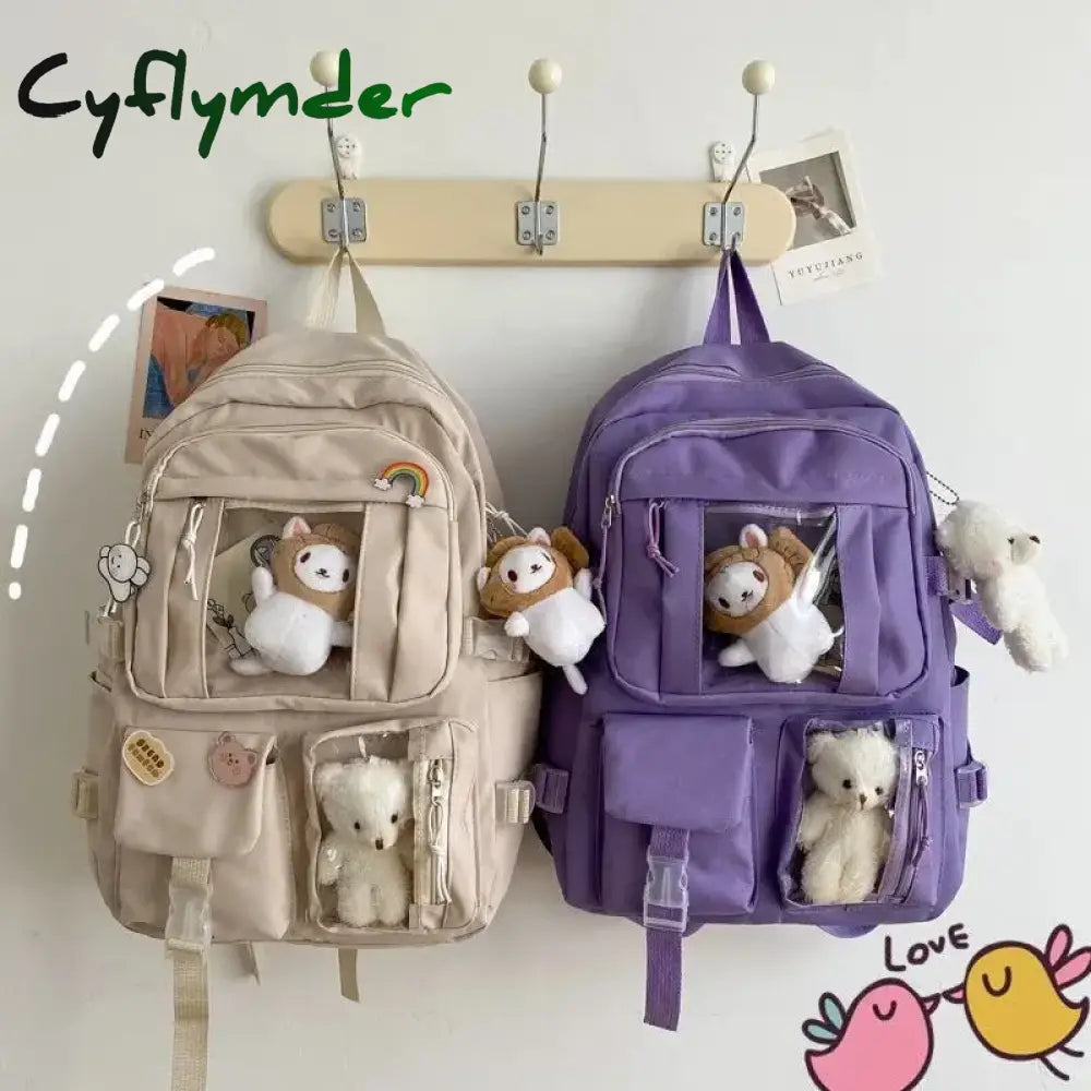 Large Capacity High School Student Backpack Ins Japanese Style Junior High School Student Schoolbag Female Korean Style Chic