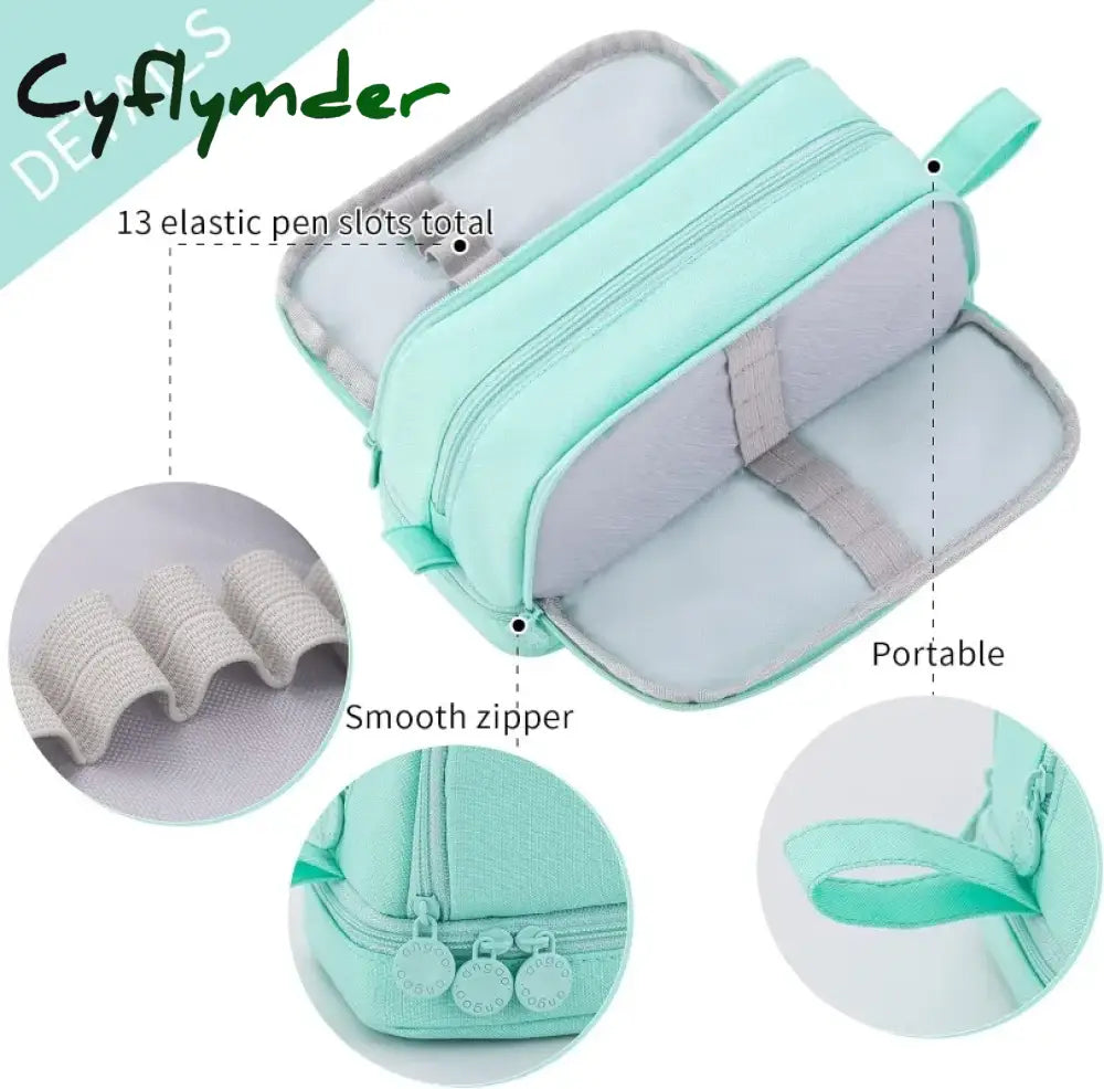 Cyflymder Back To School Large Capacity Pen Kawaii Pencil Case Aesthetic Pouch School Bag Gift