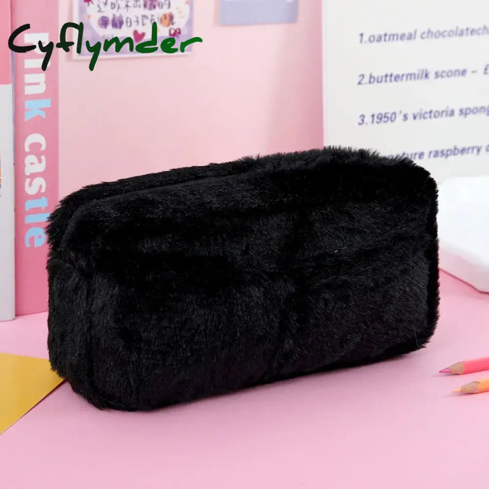 Cyflymder Back To School Large Capacity Pencil Case Kawaii Stationery Pen Estuches Escolares Plush