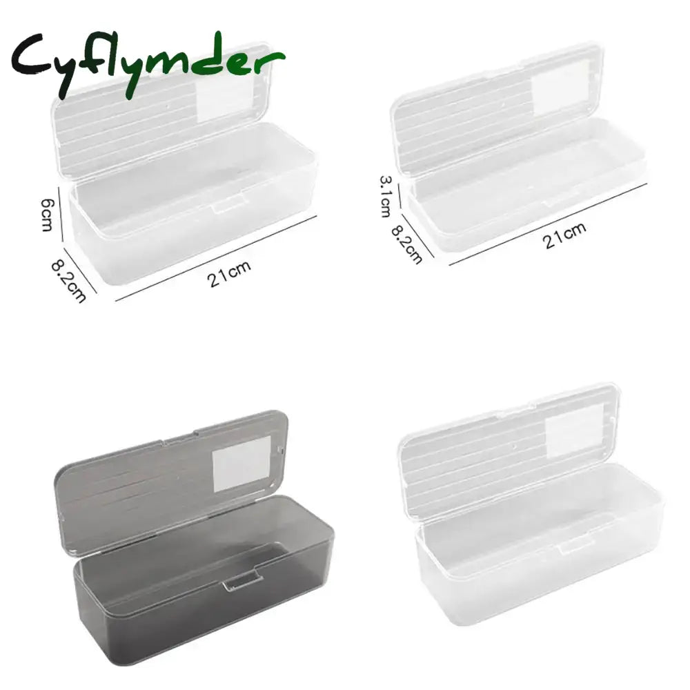 Cyflymder Back To School Large Capacity Storage Box High Quality Plastic Transparent Pencil Case