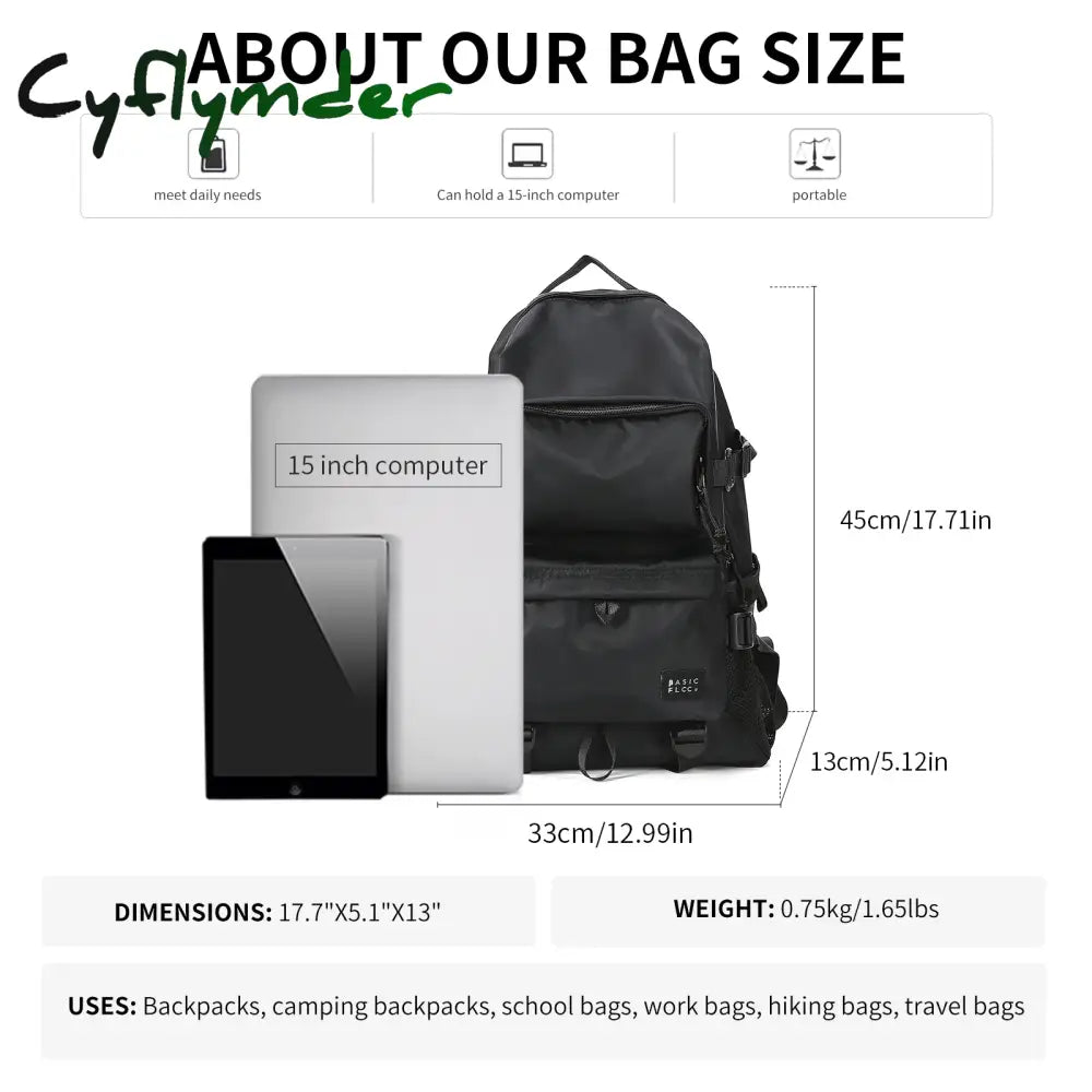 Cyflymder Back To School Man Backpack School For Men Women Waterproof College Laptop Lightweight