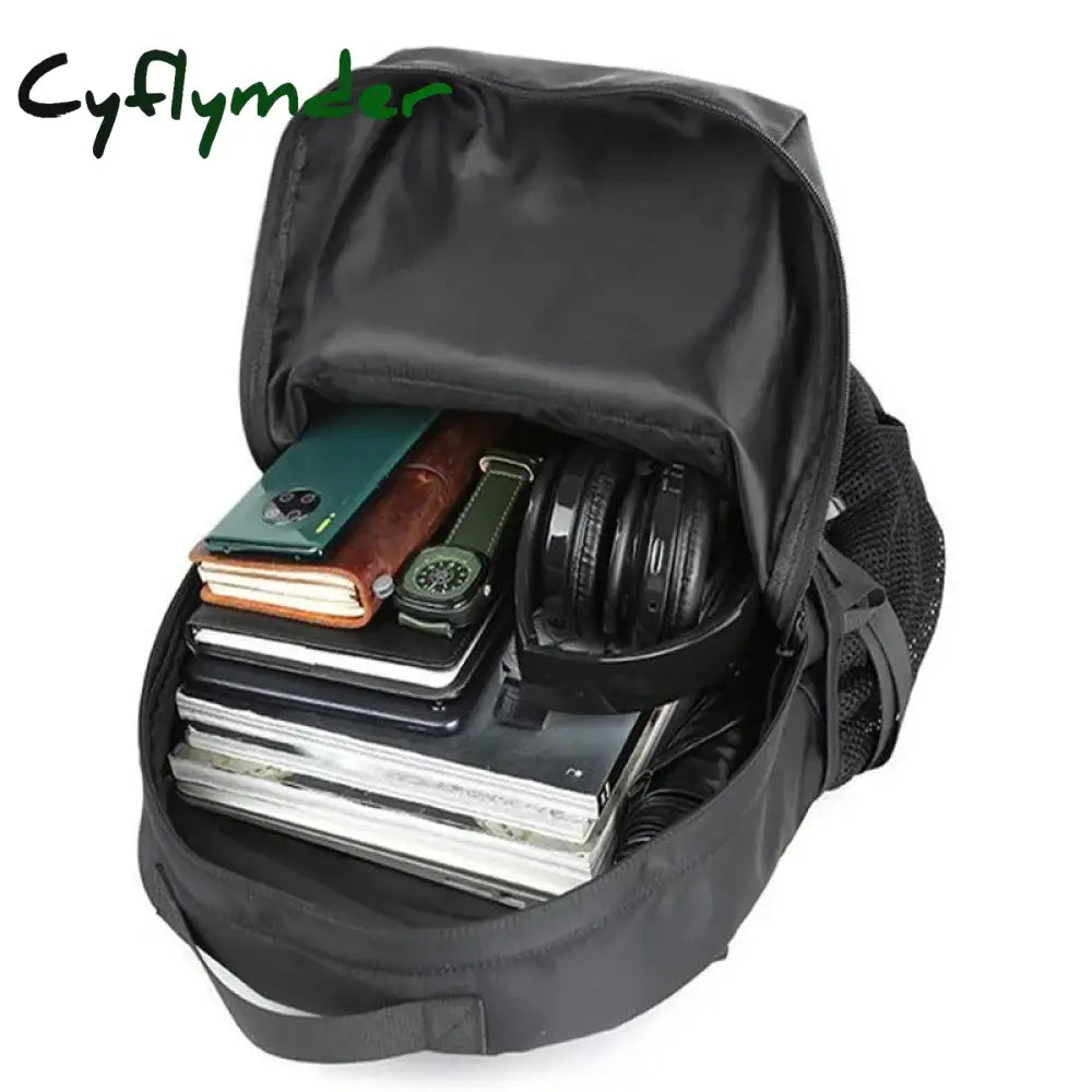 Cyflymder Back To School New Backpack Black Anti Theft Splashproof Fashion Bag For Teens Travel