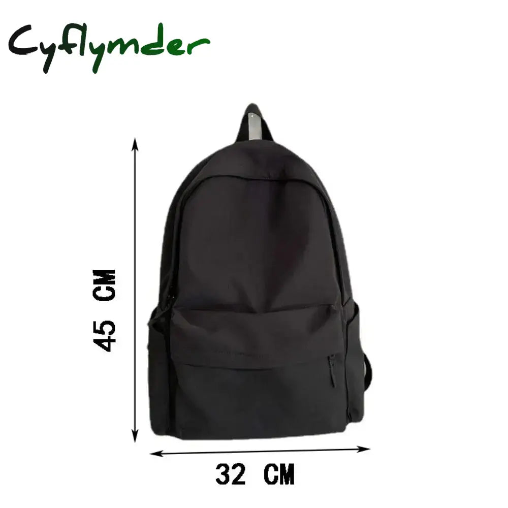 Cyflymder Back To School Nylon Versatile Backpack Black Grey White Red Waterproof Computer Bag