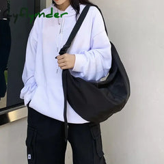 Cyflymder Back To School Oxford Cloth Dumpling Bag For Women Trendy And Cool Couple Lazy Style