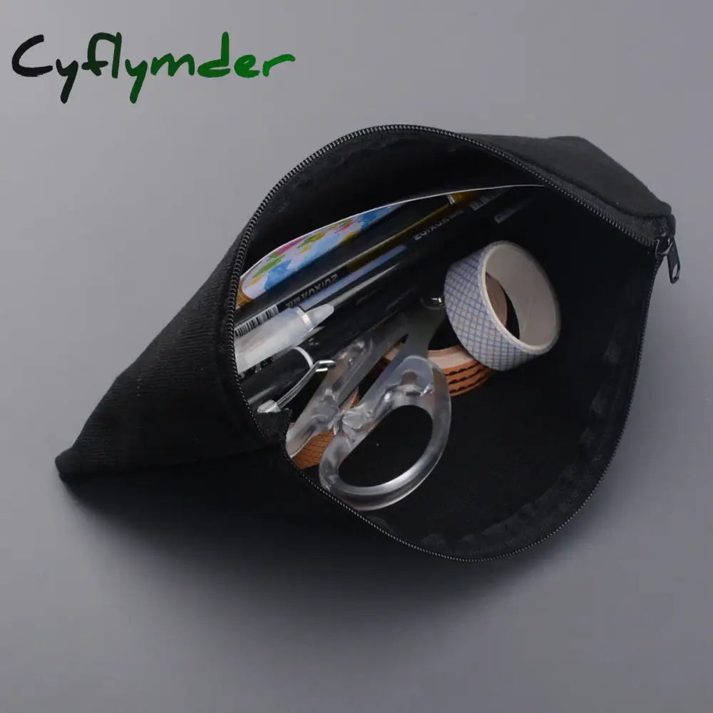 Cyflymder Back To School Pencil Case Black Kawaii Stationery Trousse Scolaire Pen Estuche Para