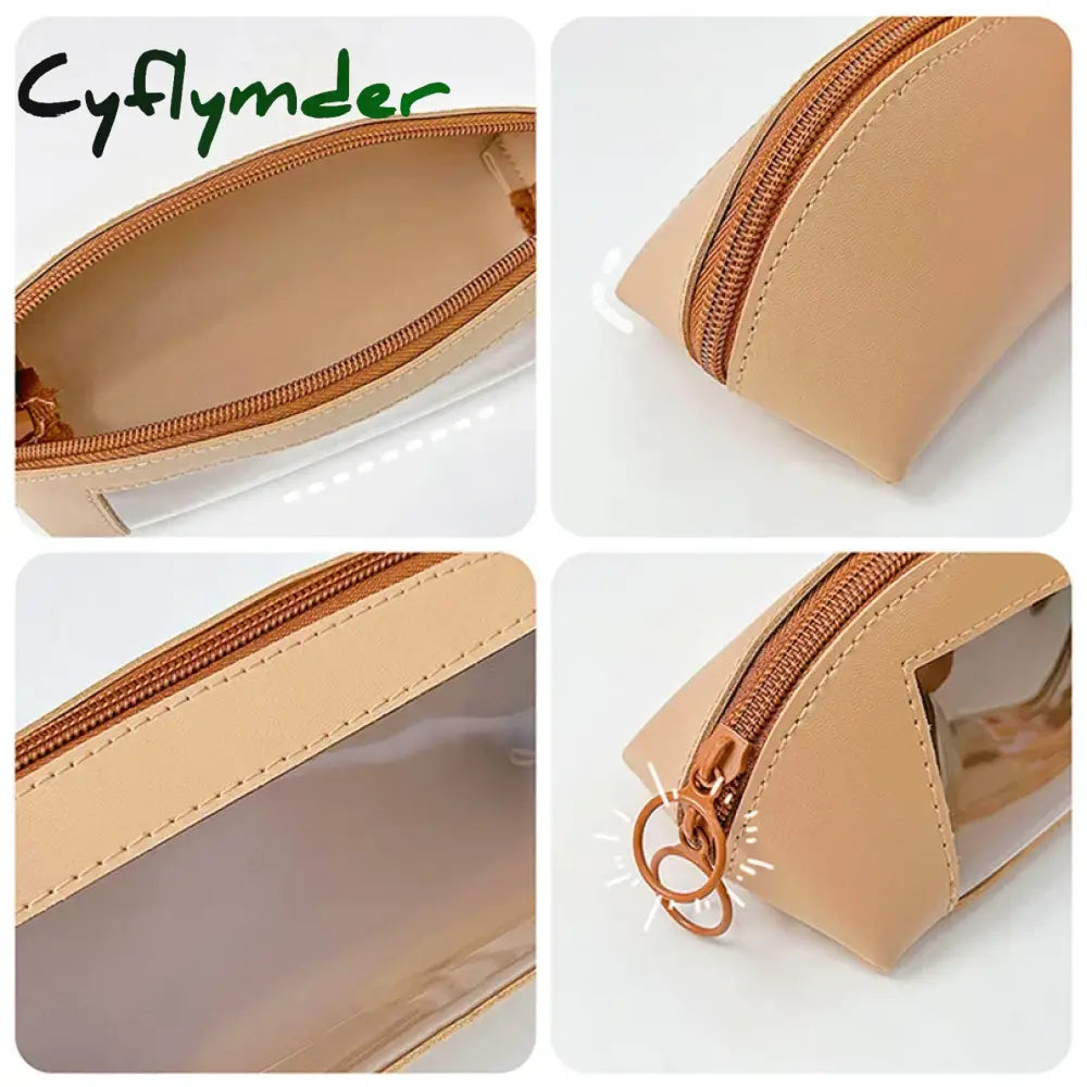 Cyflymder Back To School Pencil Case Transparent School Supplies Cases Estuches Escolares Pu
