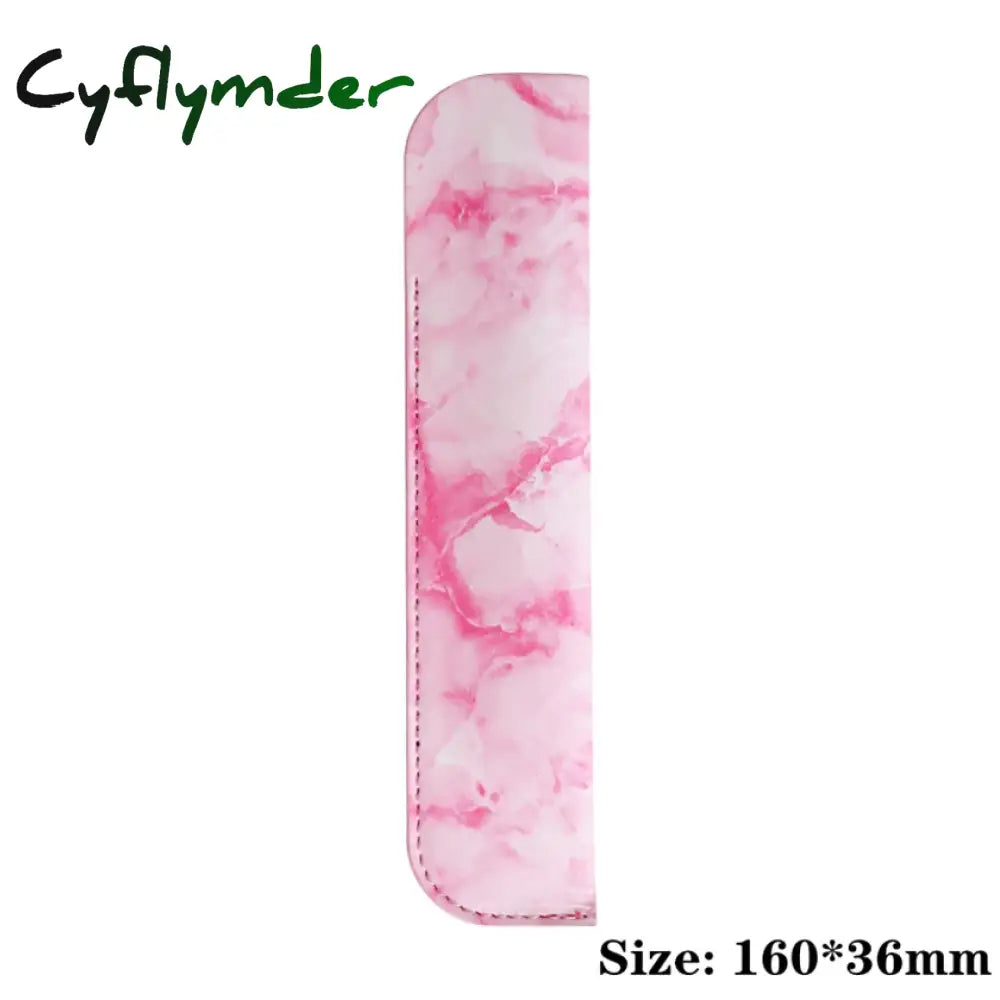Cyflymder Back To School Pencil Cases Marble Leather For Office Estuche Escolare Pen Pouch