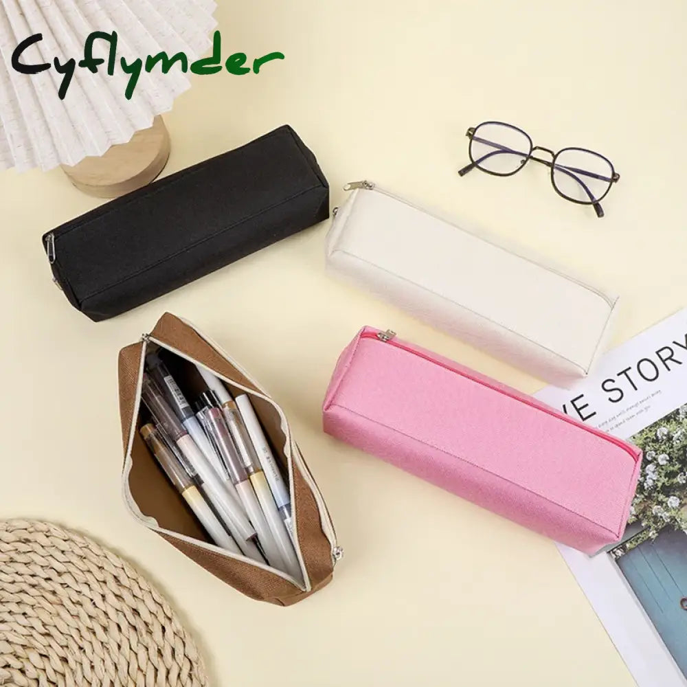 Cyflymder Back To School Simple Pencil Case Estuches Escolares Pencilcase School Supplies Solid