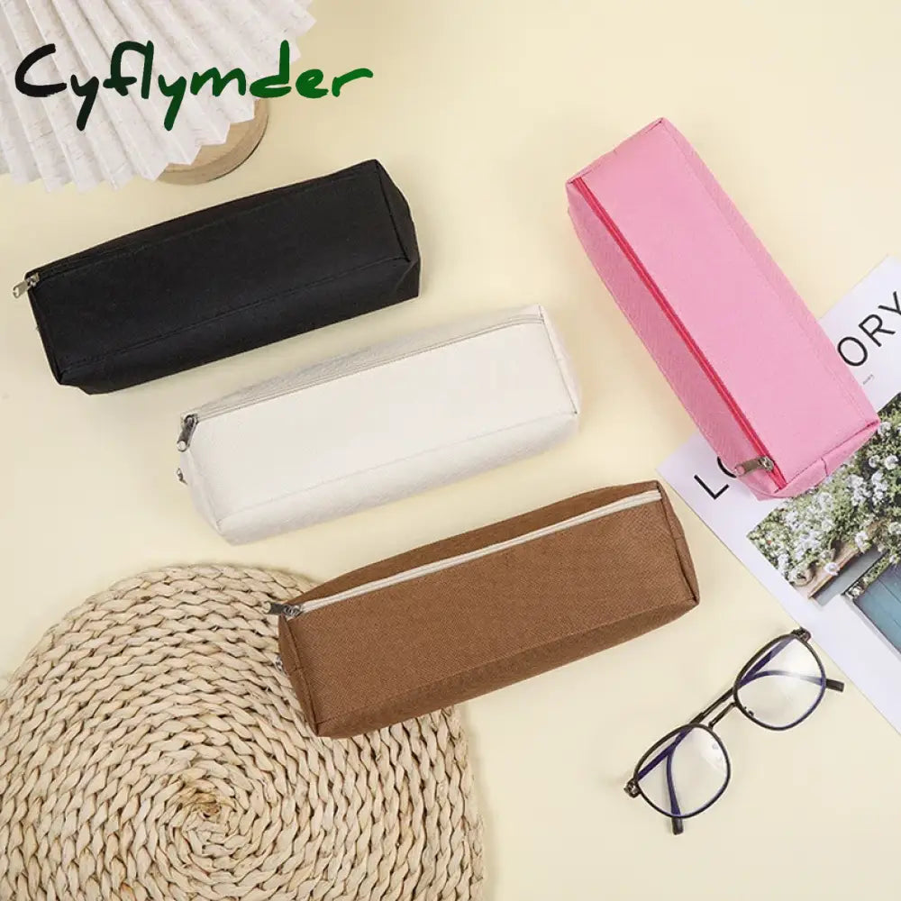Cyflymder Back To School Simple Pencil Case Estuches Escolares Pencilcase School Supplies Solid