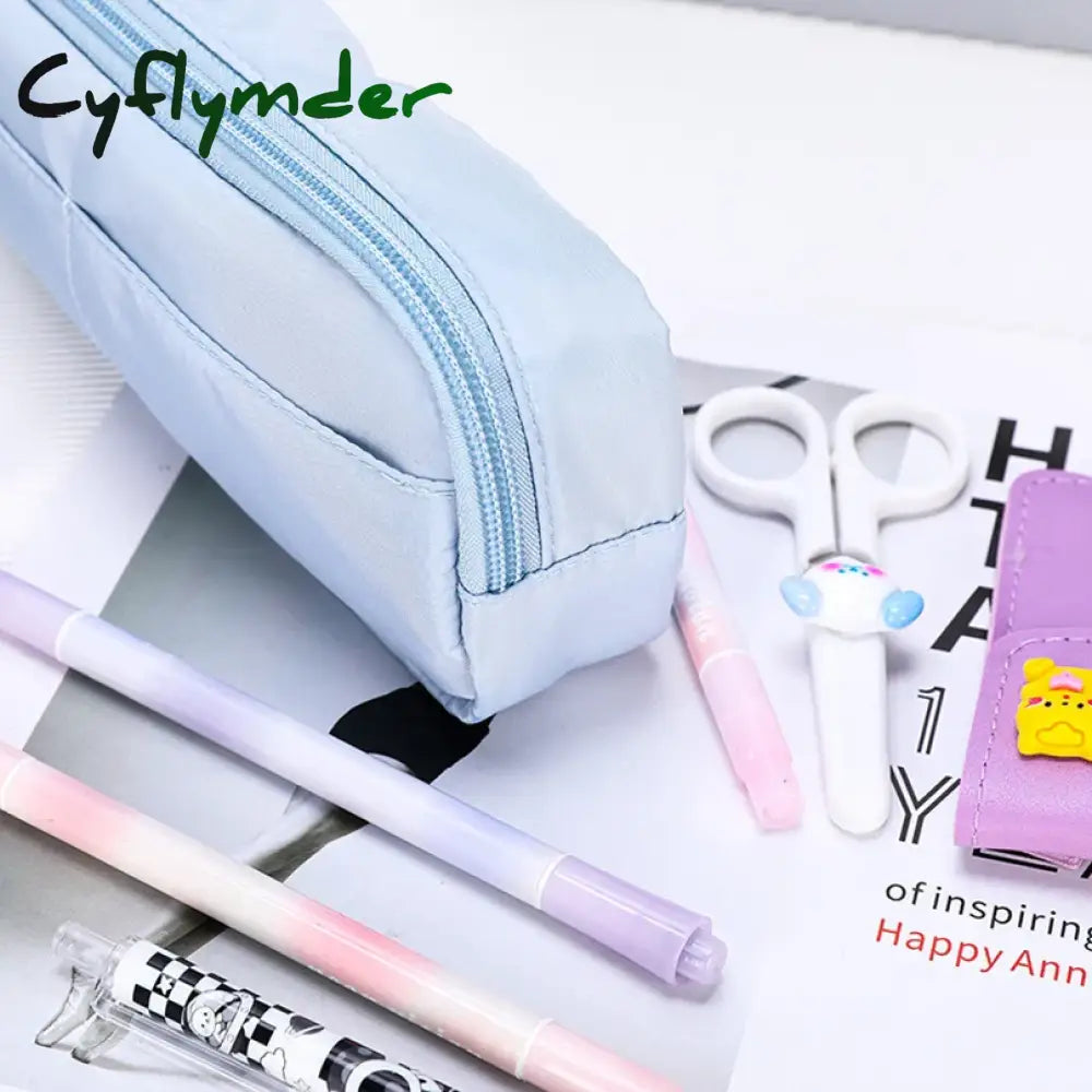 Cyflymder Back To School Simple Pencil Case Trousses Scolaires Pouch Back To School Large Capacity