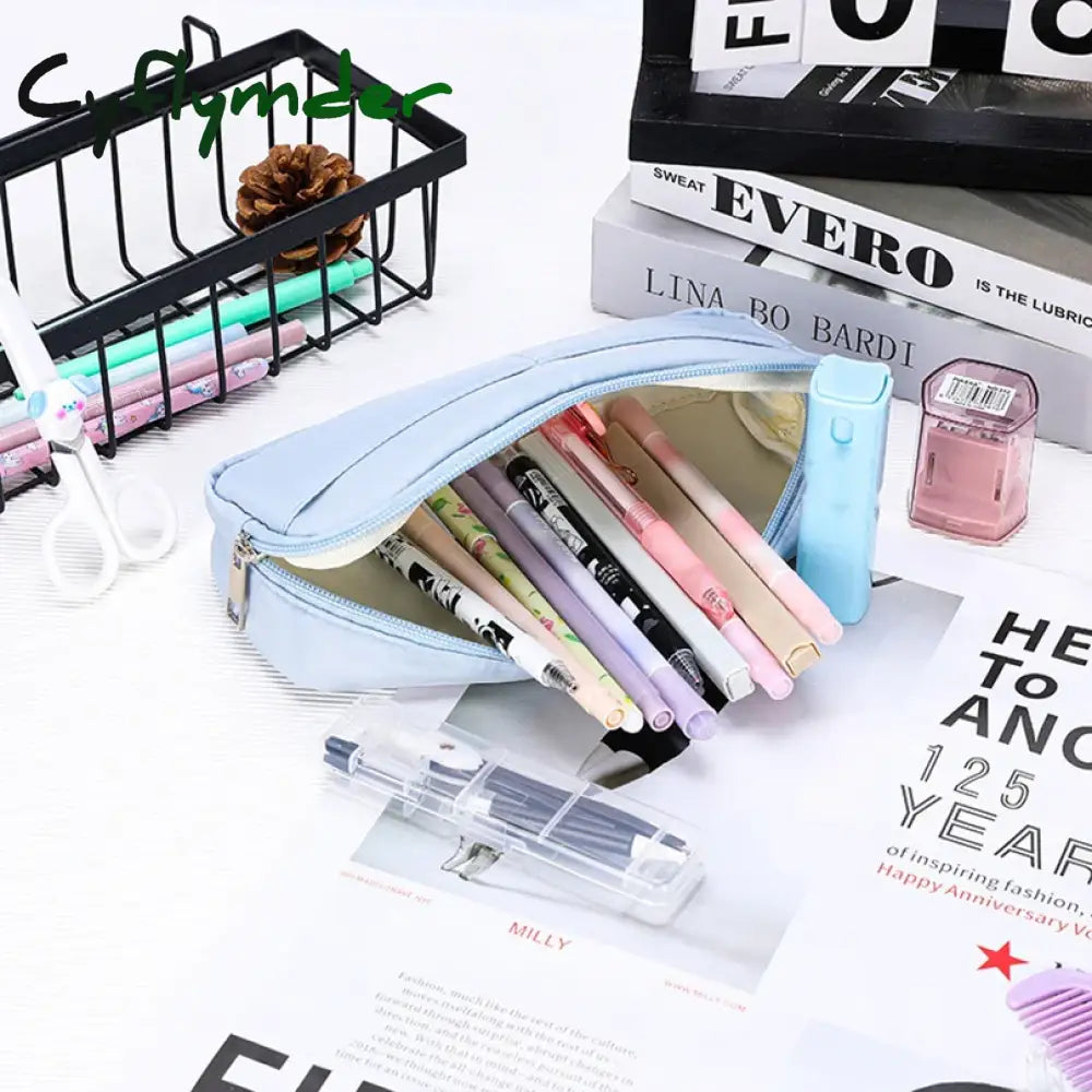 Cyflymder Back To School Simple Pencil Case Trousses Scolaires Pouch Back To School Large Capacity