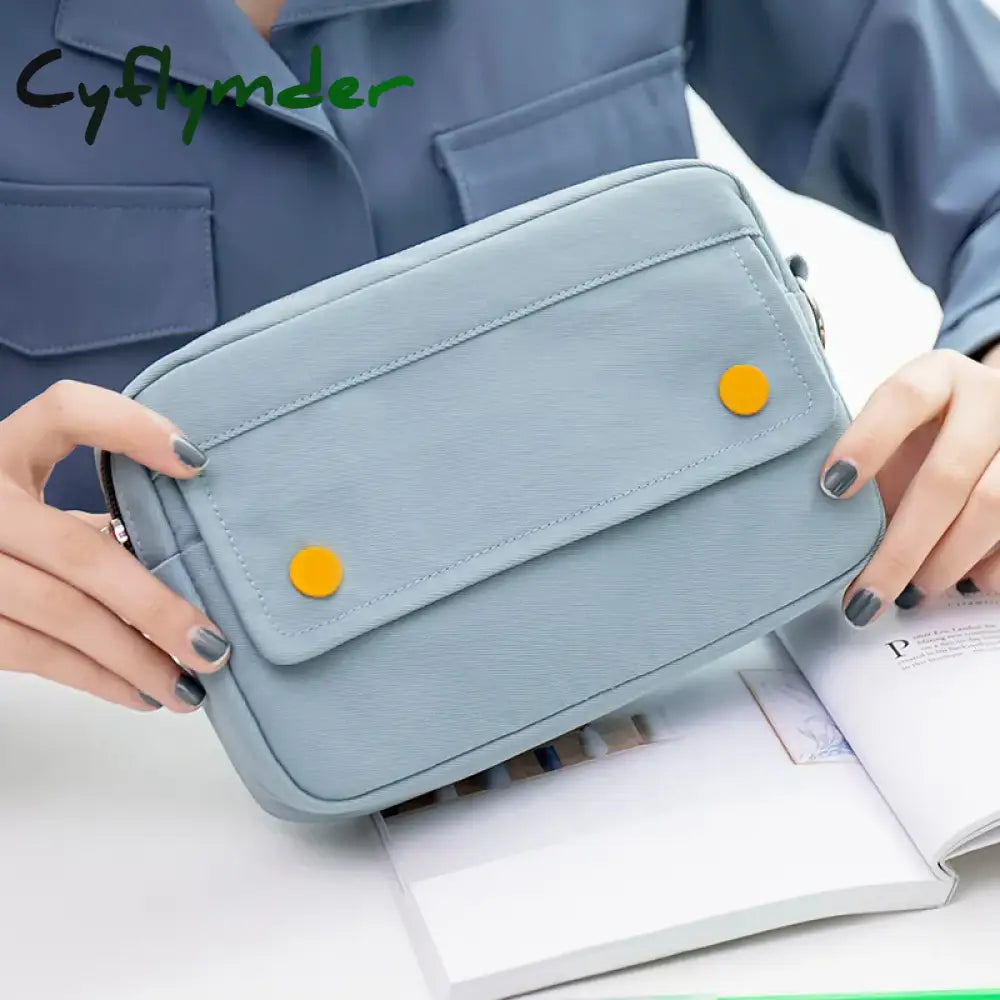 Cyflymder Back To School Simple Solid Color Dark Button Twill Waterproof Polyester Super Large