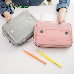 Cyflymder Back To School Simple Solid Color Dark Button Twill Waterproof Polyester Super Large