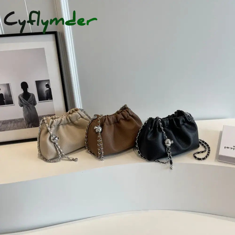 Cyflymder Back To School Small Pu Leather Design Crossbody Bags For Women New Fashion Y2K Brand