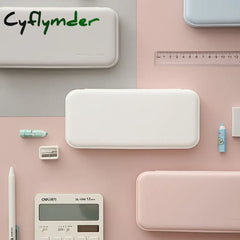 Cyflymder Back To School Solid Color Plastic Pencil Box For Students Without Printing And Low