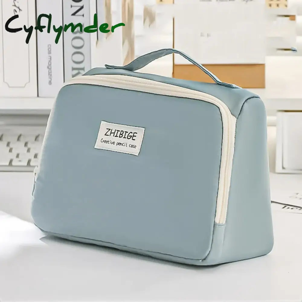 Cyflymder Back To School Stationery Bag Pencil Case Large Capacity Pen Box Cosmetics Portable Gifts