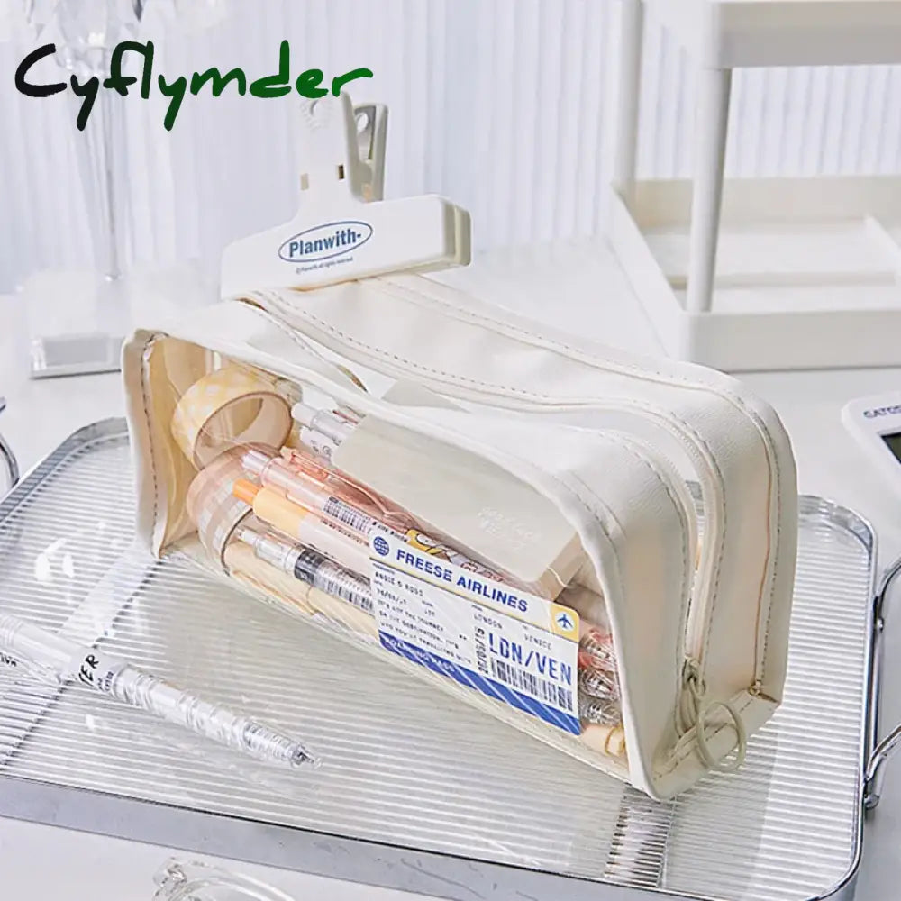 Cyflymder Back To School Transparent Pencil Case Estuches Escolares Pencilcase School Supplies