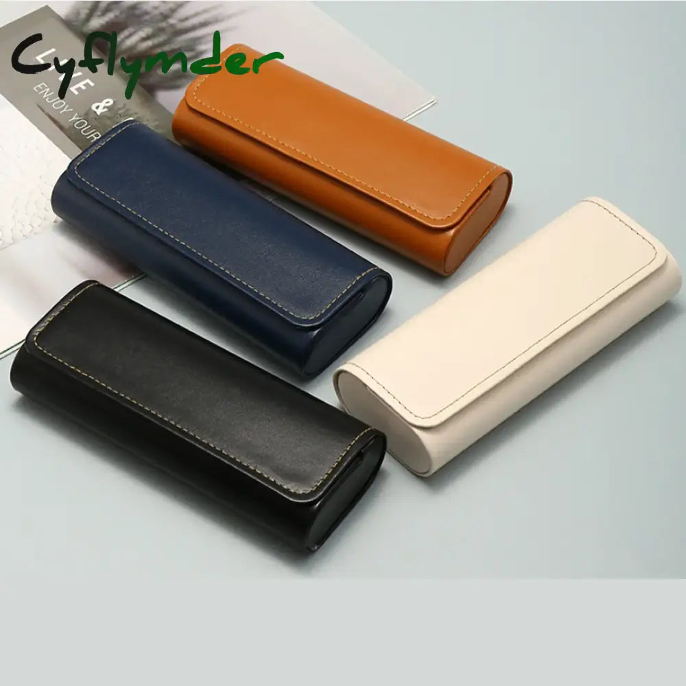 BACK TO SCHOOL Vintage PU Leather Glasses Case  3D Glasses Holder Eyewear Storage Box Personality Myopia Sunglasses Container Gift