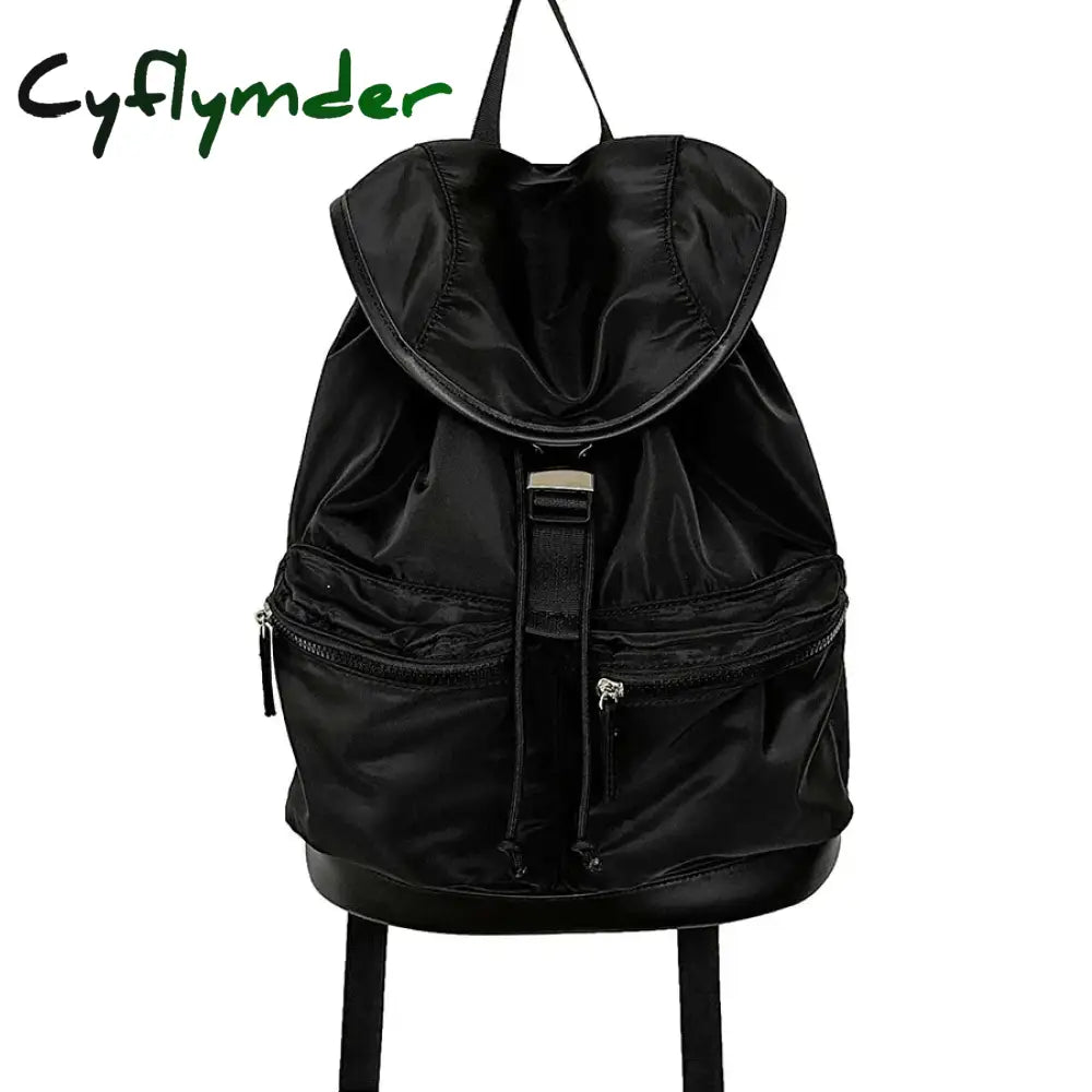 Cyflymder Back To School Women‘s Backpack Preppy Style Flap Nylon Women Niche Design College