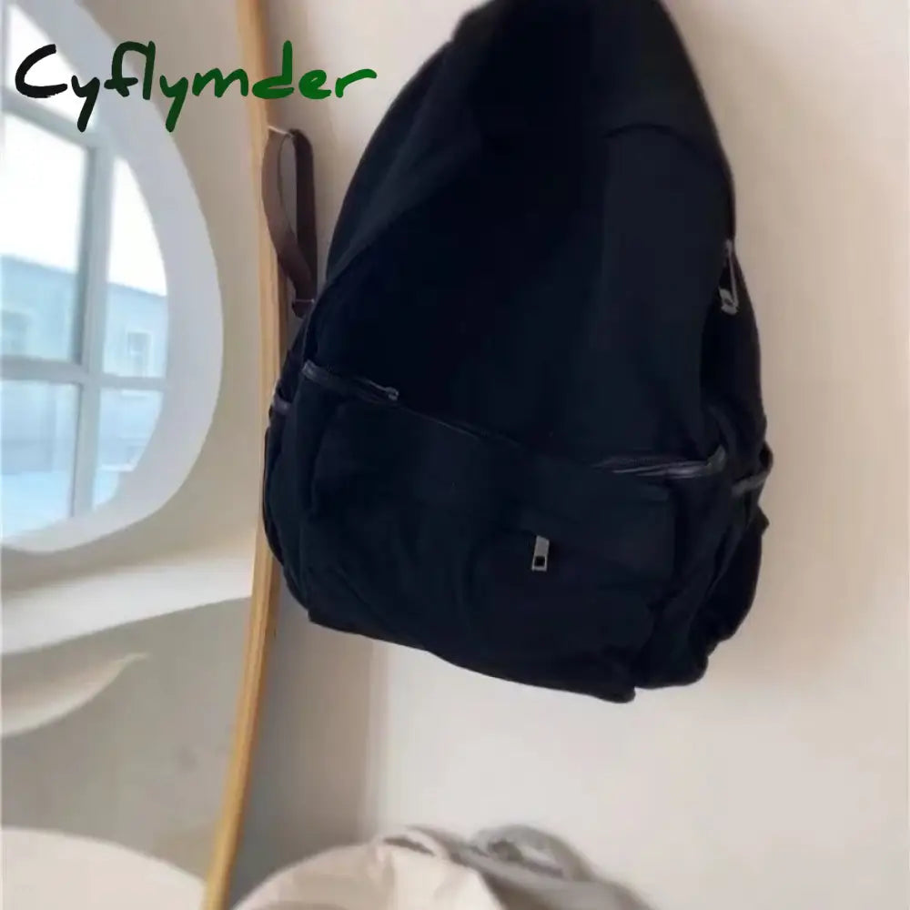 Cyflymder Back To School Women’s Bag Pack Trend Techwear Harajuku Canvas Aesthetic Gothic School