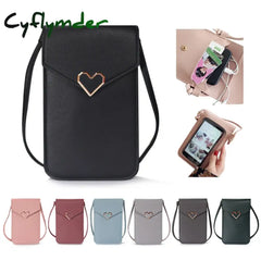 Bag For Women Touch Screen Cell Phone Purse Smartphone Wallet Shoulder Strap Handbag PU Leather Casual Solid Crossbody Bags