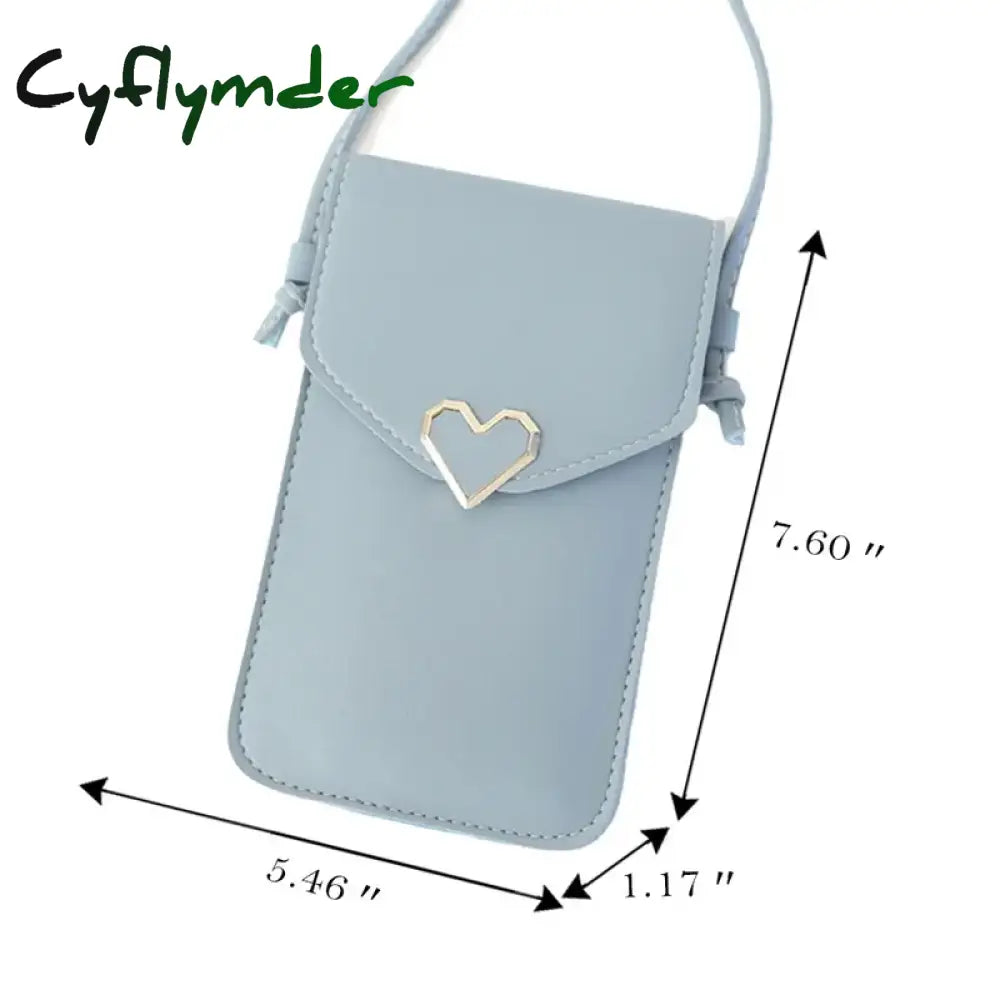 Cyflymder Bag For Women Touch Screen Cell Phone Purse Smartphone Wallet Shoulder Strap Handbag Pu