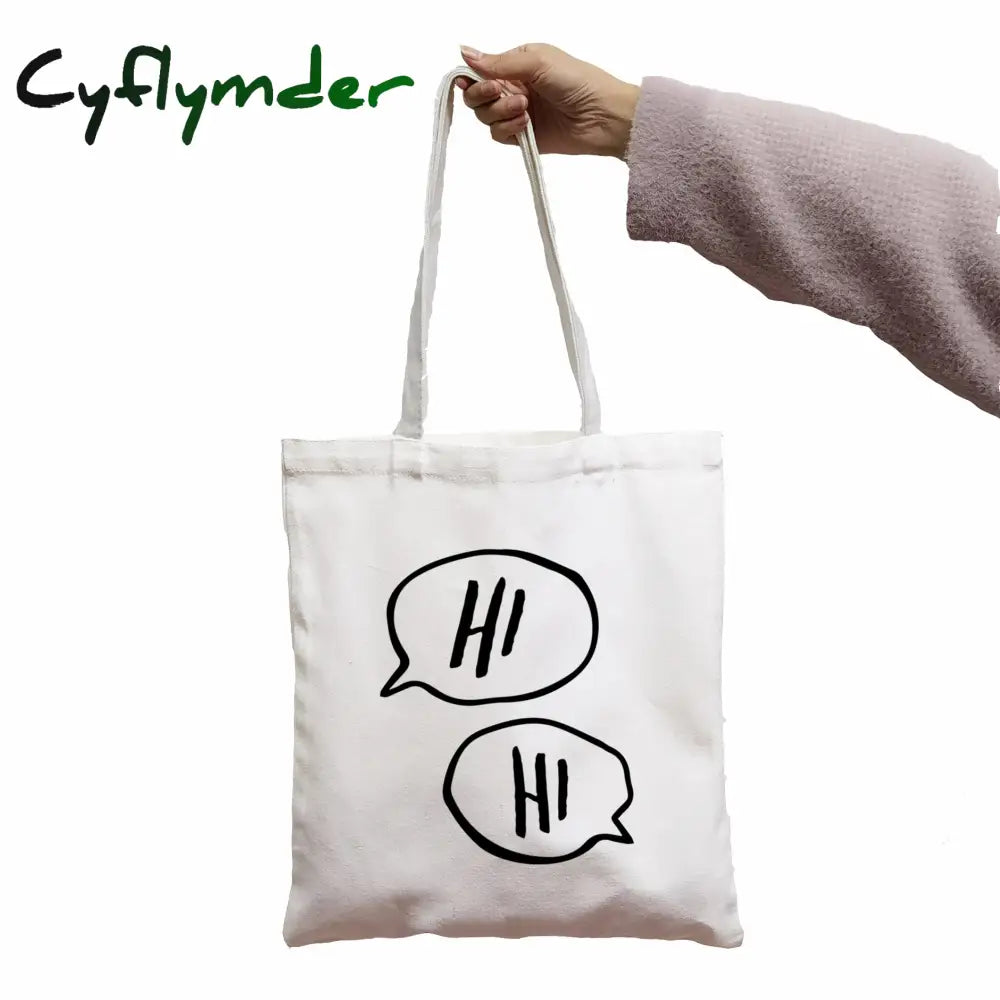 Cyflymder Bag Heartstopper Leaves Funny Print Cool Women Shopper Bag White Fashion Shopper Shoulder