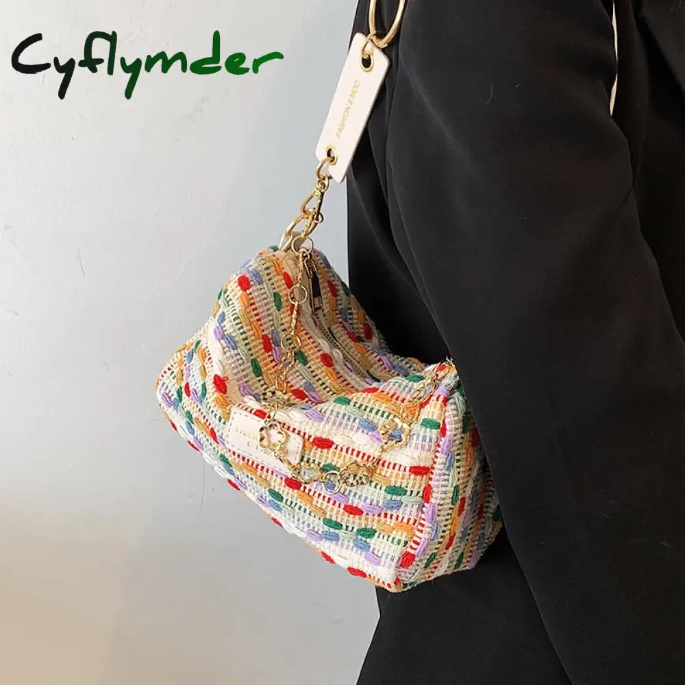 Cyflymder Bag Shoulder Knitted Crossbody Sweet High Quality Purses And Handbags Handbag