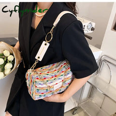 Cyflymder Bag Shoulder Knitted Crossbody Sweet High Quality Purses And Handbags Handbag Colorful